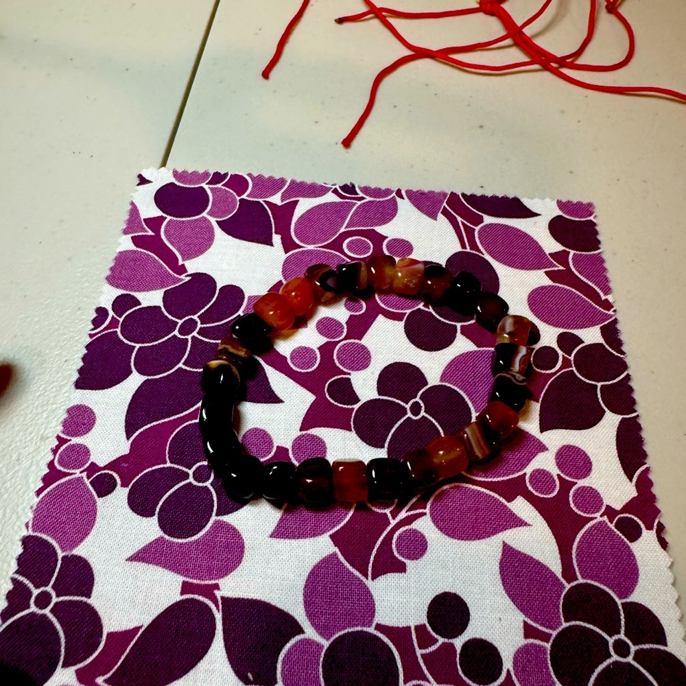 Lovely, beautiful, brown square beaded bracelet